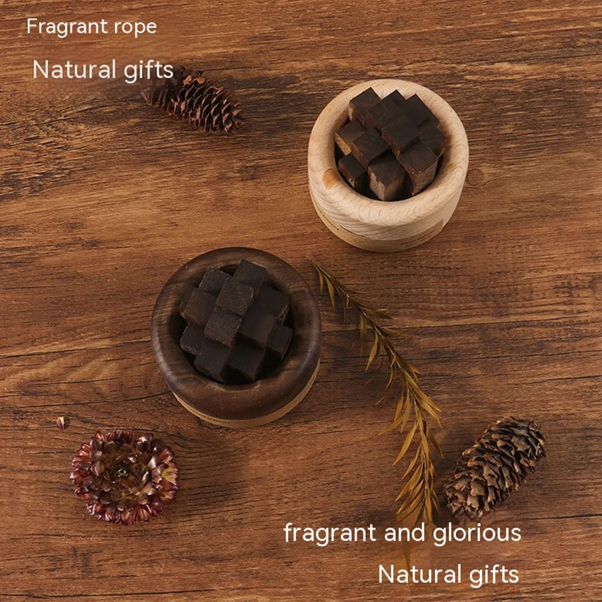 1Pcs Difuser Essential Oil Wood Scent Diffuser 2 Color Unique Wood Art Fireless Aroma Home Decoration
