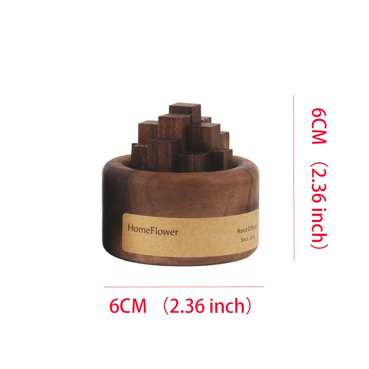 1Pcs Difuser Essential Oil Wood Scent Diffuser 2 Color Unique Wood Art Fireless Aroma Home Decoration
